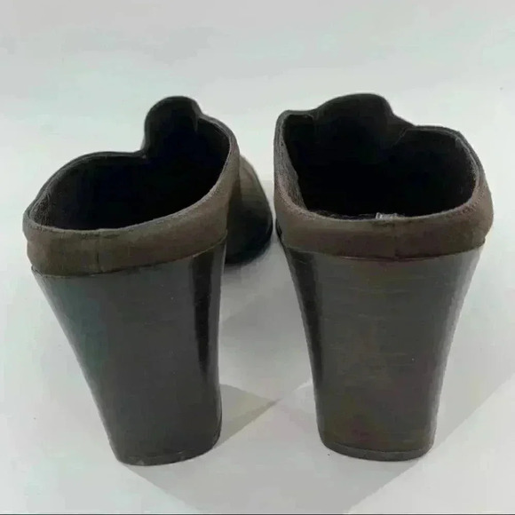 Donald J pliner heels size 8.5 chocolate brown square toe vintage 90s academia - Picture 4 of 12